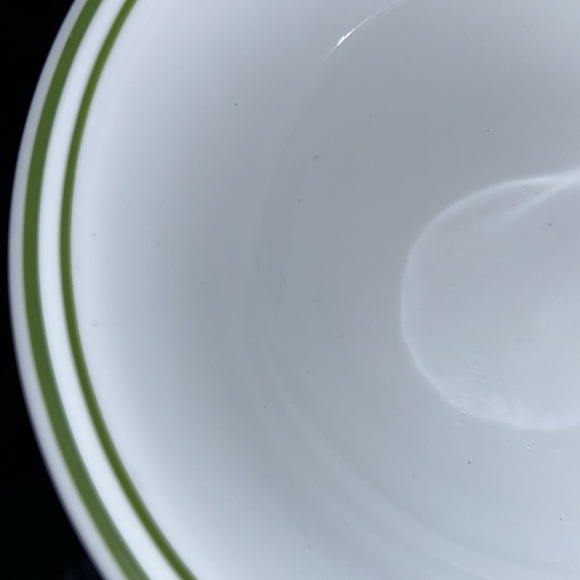 5 Corelle 6 1/4” soup/cereal bowls green double band - Picture 4 of 6